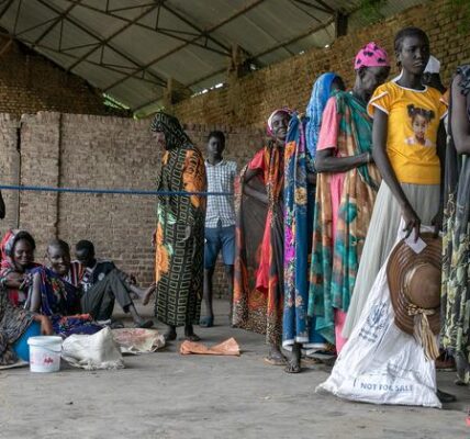 Impending food crisis for families from South Sudan escaping conflict.