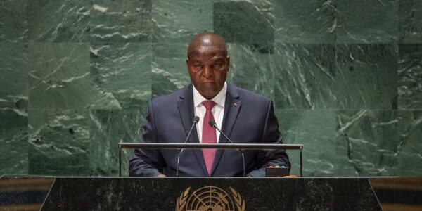 The leader of the Central African Republic criticizes Western countries for exploiting Africa's resources, which has contributed to the current migrant crisis.