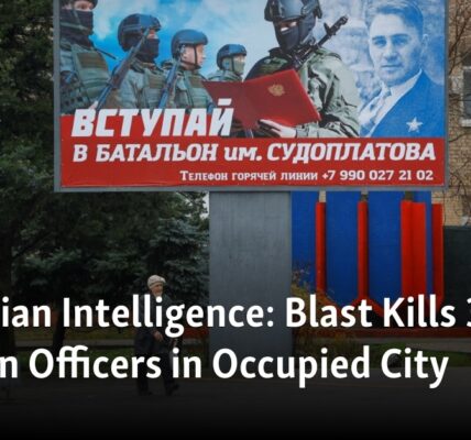 A bomb explosion in a city under Russian occupation has resulted in the deaths of three Russian officers, according to Ukrainian Intelligence.