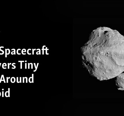 A small moon has been found orbiting an asteroid by a spacecraft from NASA.