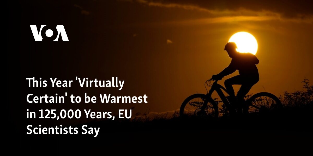 EU scientists have stated that this year is expected to be the warmest in 125,000 years.