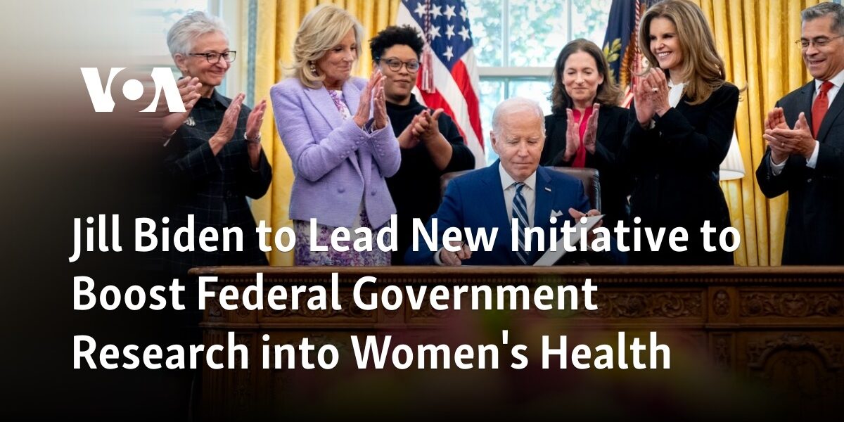 Jill Biden will head a new program aimed at increasing federal government research on women's health.