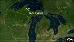 The Eagle Mine is located in Michigan's Upper Peninsula.
