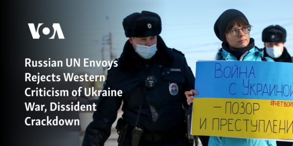 Russian representatives at the United Nations deny Western accusations regarding the conflict in Ukraine and the suppression of dissidents.