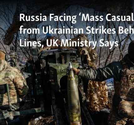 The UK Ministry reports that Russia is at risk of experiencing significant loss of life from Ukrainian attacks in their rear positions.