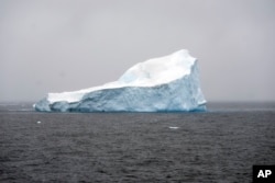 An iceberg floats near at Bransfield Strait shore, Antarctica, Nov. 23, 2023.