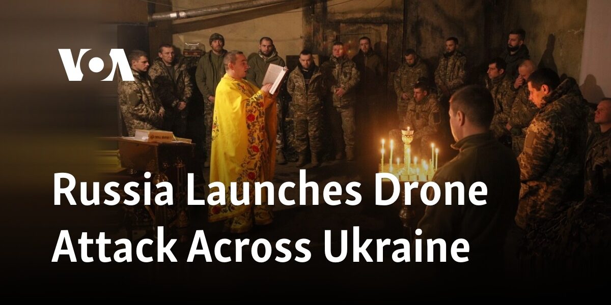 A drone attack has been launched by Russia over Ukraine.