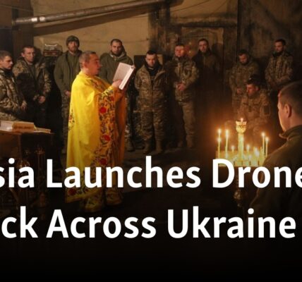 A drone attack has been launched by Russia over Ukraine.