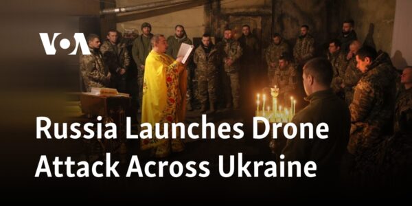 A drone attack has been launched by Russia over Ukraine.