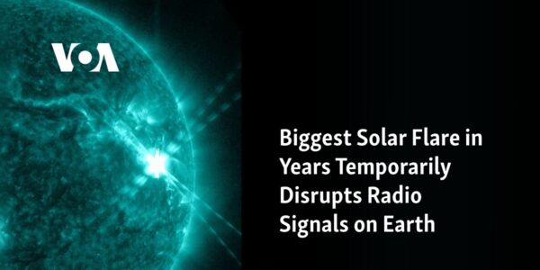 A recent solar event of significant magnitude caused temporary interference with radio transmissions on Earth.