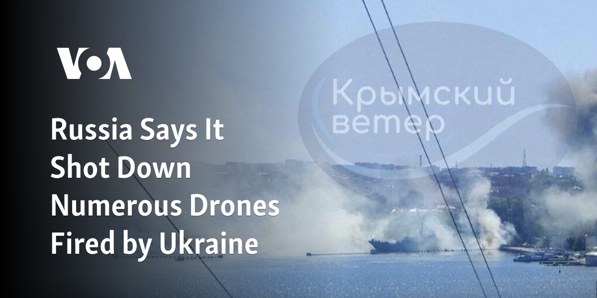 According to Russian officials, they successfully intercepted and destroyed multiple unmanned aerial vehicles launched from Ukraine.