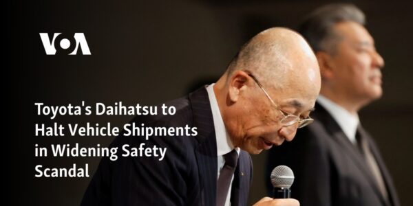 Daihatsu, a subsidiary of Toyota, will stop sending out cars due to a growing safety scandal.