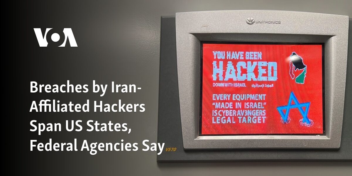 Federal agencies and authorities have reported that hackers associated with Iran have carried out cyber attacks in multiple US states.