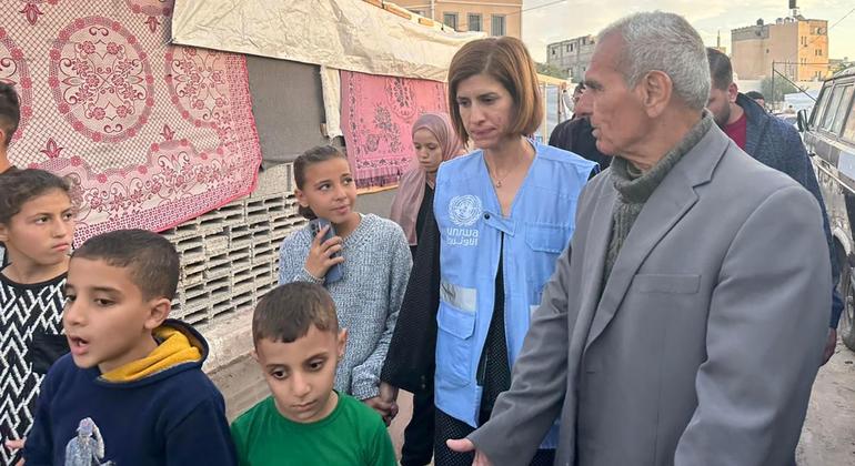 Juliette Touma, UNRWA Director of Communications, visiting Gaza in November 2023