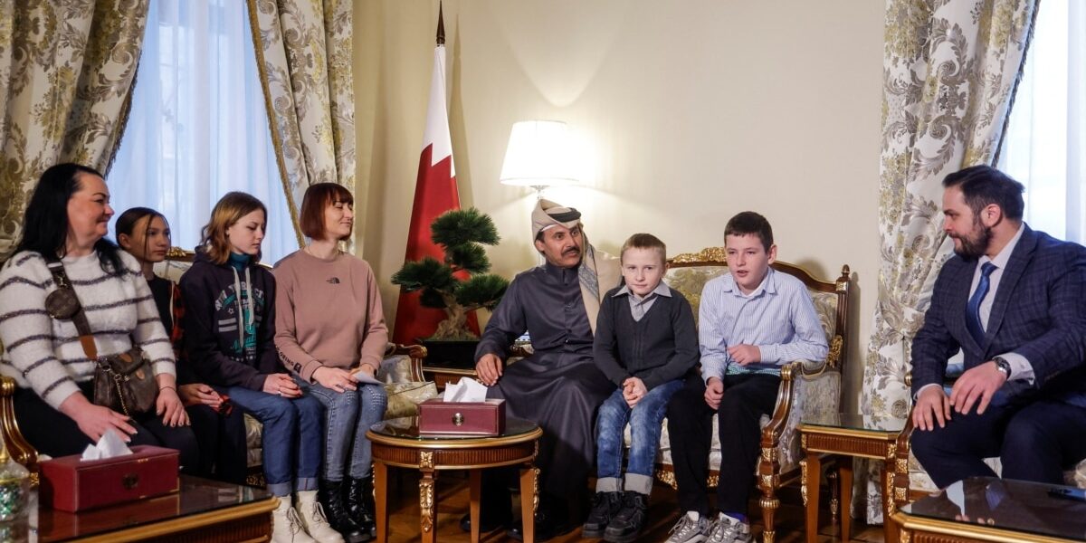 Six children from Ukraine were brought back from Russia as part of an agreement with Qatar.