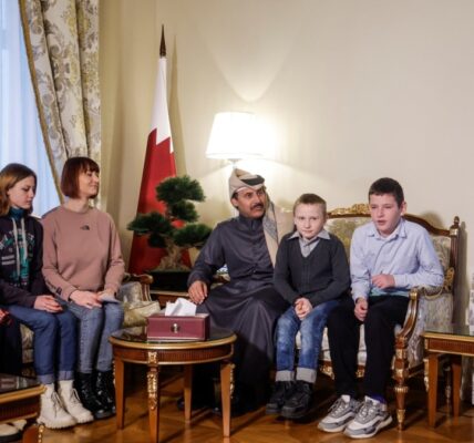 Six children from Ukraine were brought back from Russia as part of an agreement with Qatar.