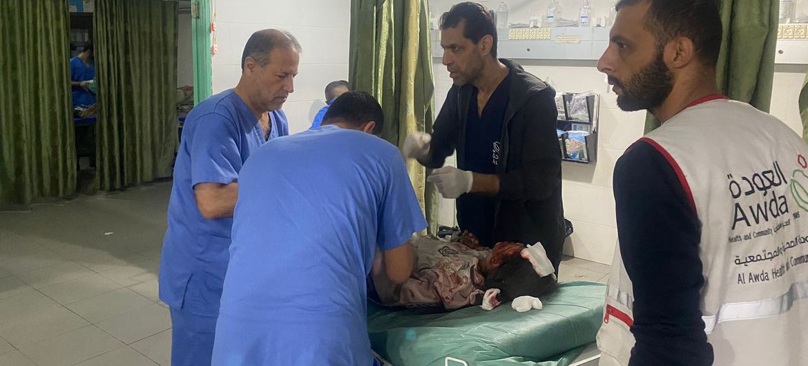 Dr. Ahmed Muhanna, an anesthetist and the director of Awda Hospital in Tal Azaatar and Al Nusairat.
