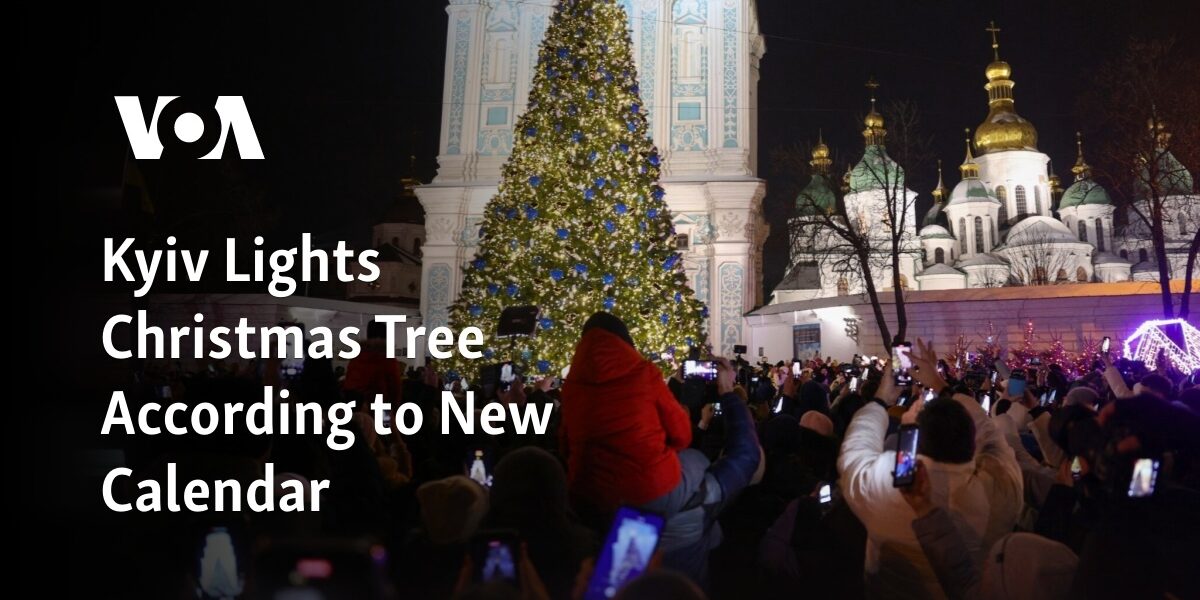 The Christmas tree in Kyiv was lit in accordance with the New Calendar.