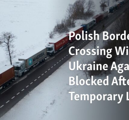 The reopening of the Polish-Ukrainian border was once again halted after a brief period of being lifted.