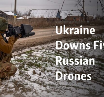 The Ukrainian military claims to have shot down five drones belonging to Russia.
