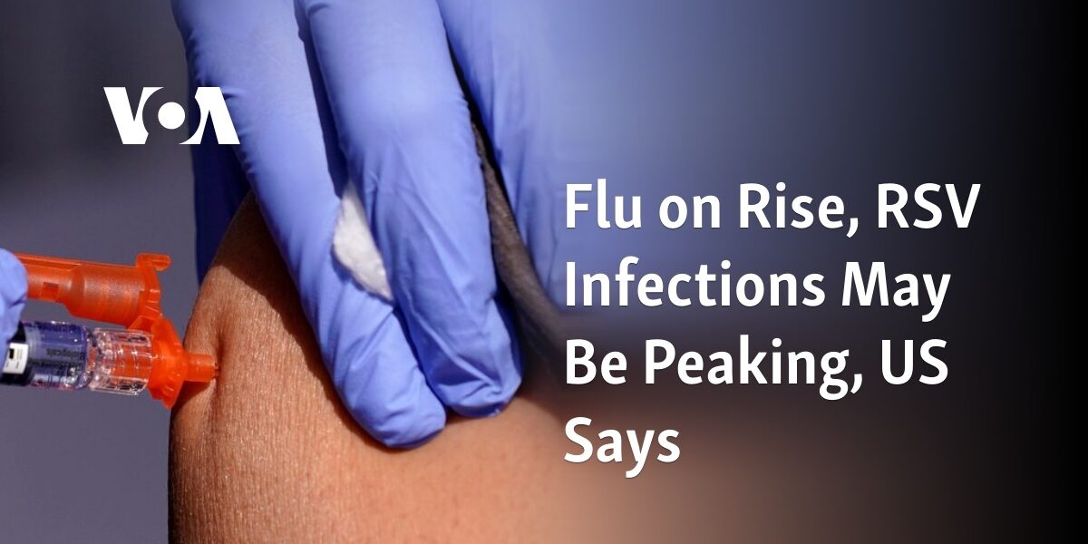 The United States has reported an increase in flu cases and a possible peak in RSV infections.