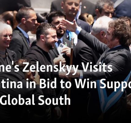 Ukrainian President Zelenskyy travels to Argentina to gain backing from the Global South.