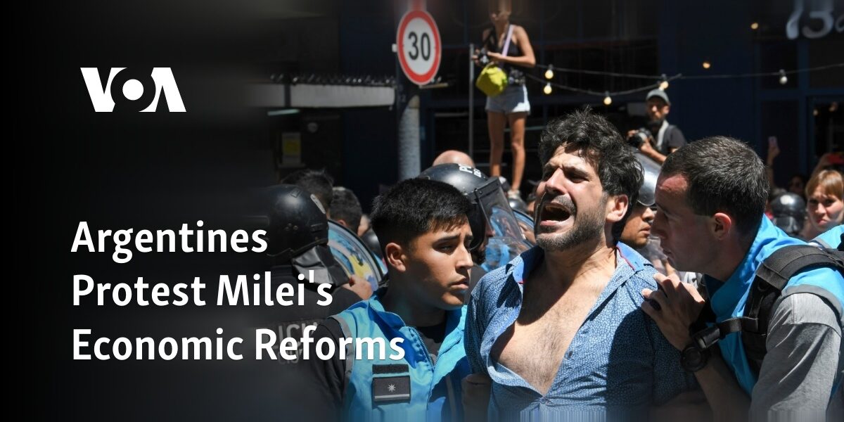 Argentine Citizens Demonstrate Against Milei's Changes to Economy