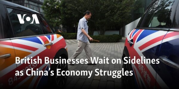 As the Chinese economy continues to struggle, British businesses remain on the sidelines.