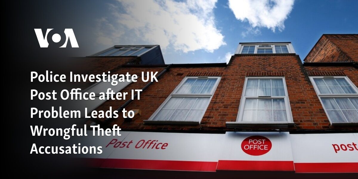 Authorities are currently conducting an investigation into a United Kingdom post office following an IT issue that resulted in false accusations of theft.