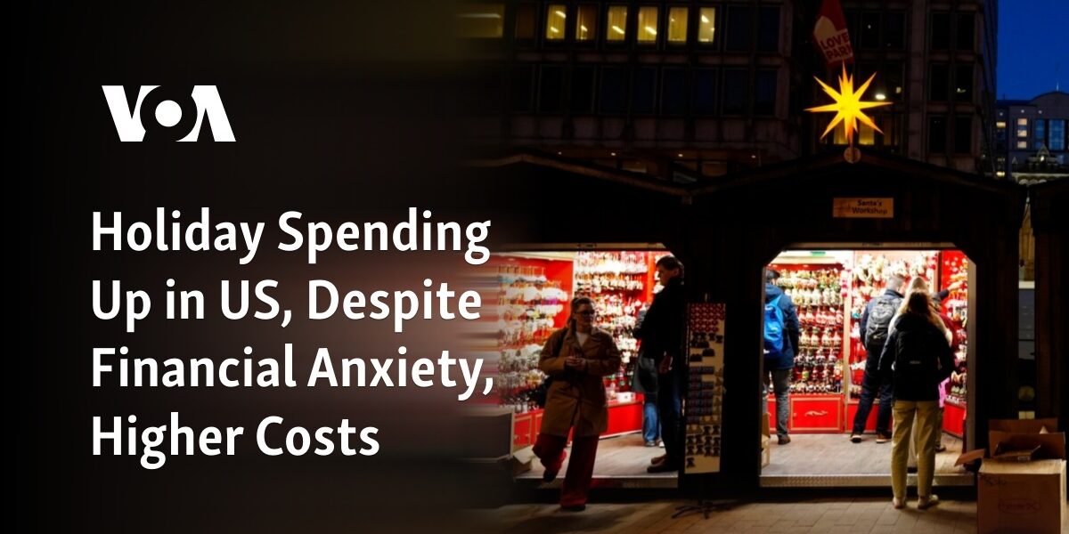 Despite concerns about finances and rising expenses, holiday spending has increased in the United States.