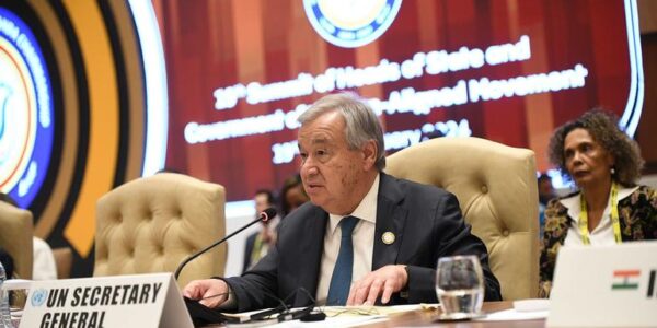 During the Non-Aligned Movement summit, Guterres reiterated his plea for a ceasefire in Gaza and the release of hostages.