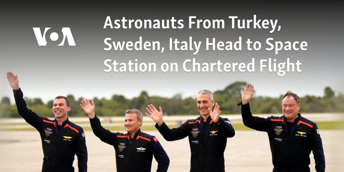 European astronauts are traveling to the International Space Station on a chartered flight.