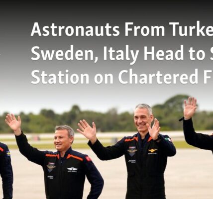 European astronauts are traveling to the International Space Station on a chartered flight.