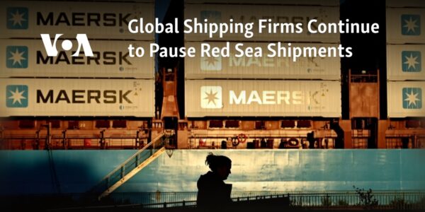 International shipping companies are still halting shipments in the Red Sea region.