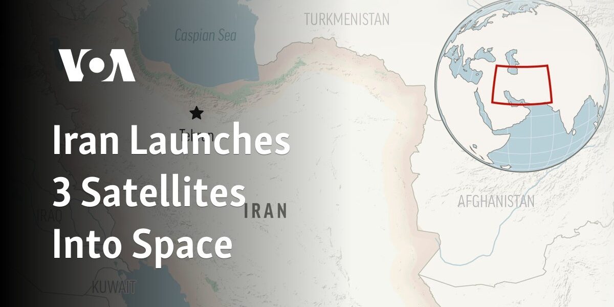 Iran successfully sends three satellites into orbit.