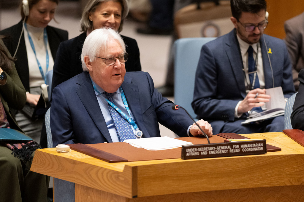 Martin Griffiths, Under-Secretary-General for Humanitarian Affairs and Emergency Relief Coordinator, briefs on the humanitarian situation in Israel and the Occupied Palestinian Territory.