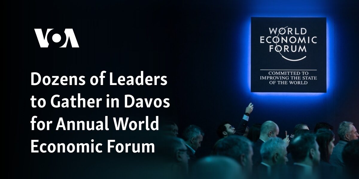 Scores of influential individuals to convene in Davos for yearly Global Economic Summit.