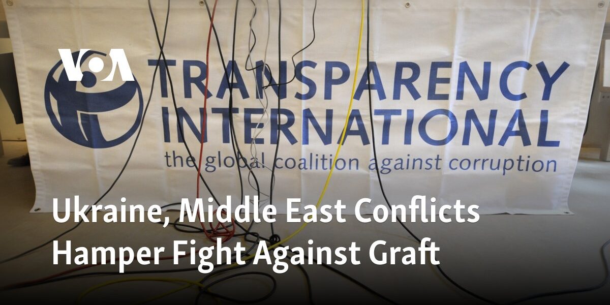 The battle against corruption is hindered by ongoing conflicts in Ukraine and the Middle East.