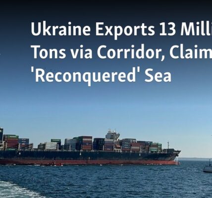 The country of Ukraine shipped 13 million tons through a designated route and stated that it had regained control of the sea.