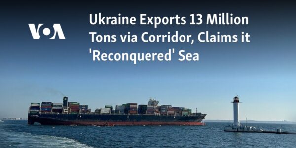 The country of Ukraine shipped 13 million tons through a designated route and stated that it had regained control of the sea.