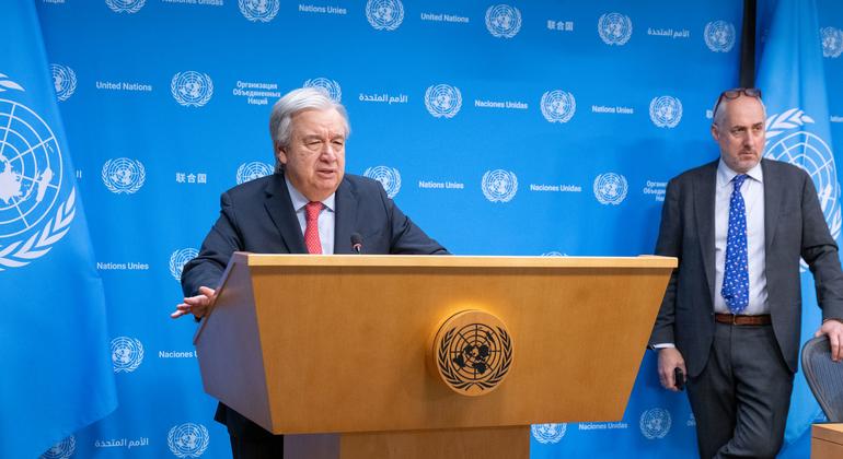 The Secretary-General, Guterres, says that the only solution to stop the suffering in Gaza is a humanitarian ceasefire.