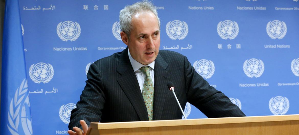 Spokesperson for the Secretary-General, Stéphane Dujarric. UN Photo/Evan Schneider (file)