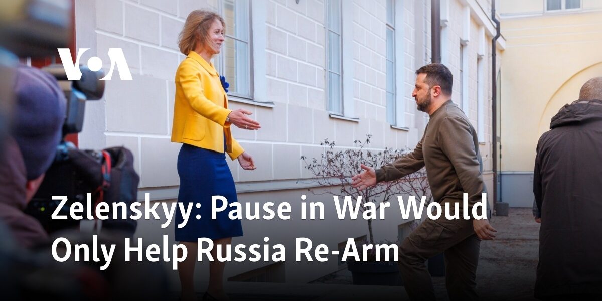 Zelenskyy believes that a ceasefire in the war would only benefit Russia by allowing them time to rearm.