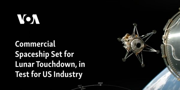 A private spacecraft is preparing for a landing on the moon, as a trial run for American companies.