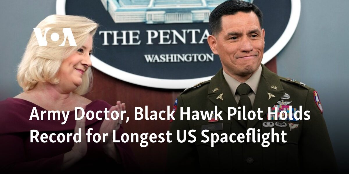 An Army physician and Black Hawk helicopter pilot holds the distinction of completing the longest space mission by a US astronaut.