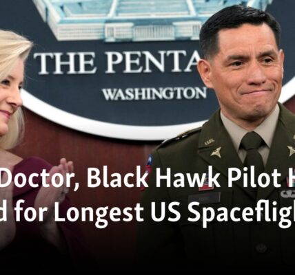 An Army physician and Black Hawk helicopter pilot holds the distinction of completing the longest space mission by a US astronaut.