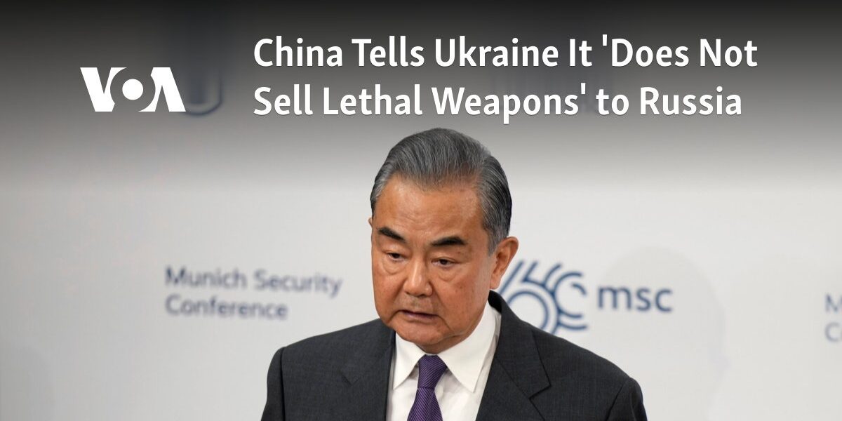 China informs Ukraine that it does not provide lethal weapons to Russia.