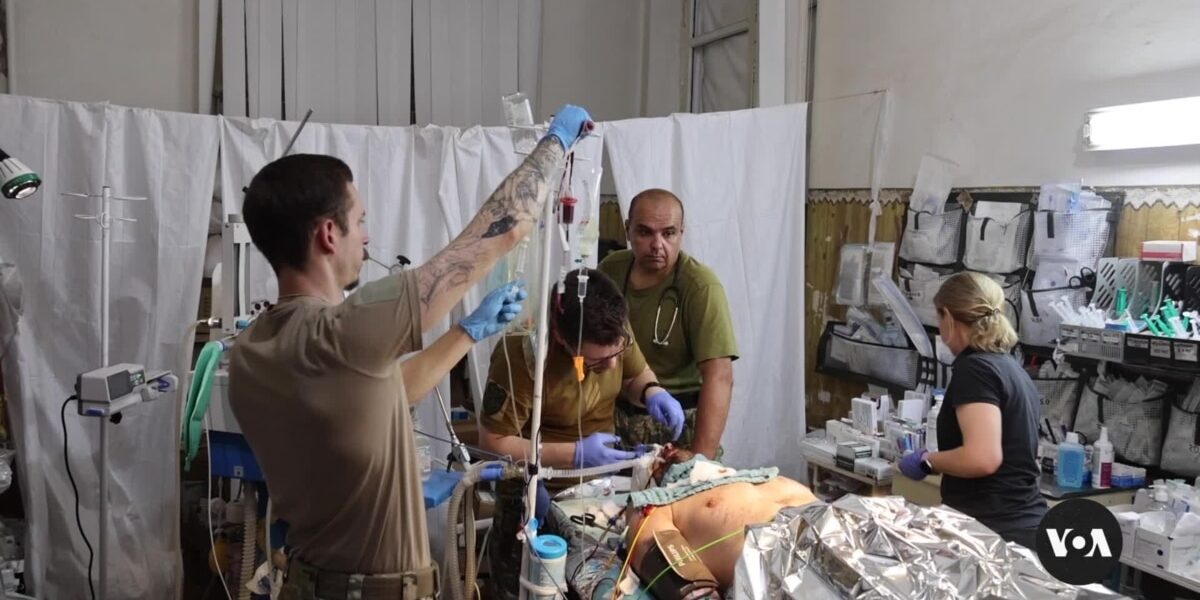 Medical personnel have established a blood transfusion center in close proximity to the conflict zone in Donbas.