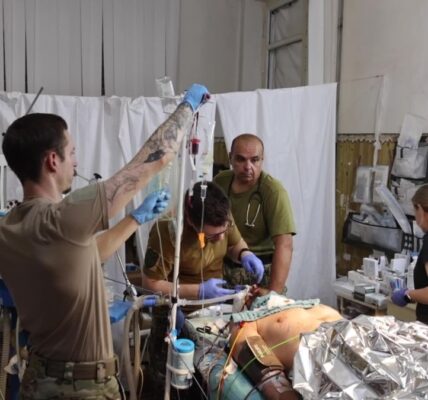 Medical personnel have established a blood transfusion center in close proximity to the conflict zone in Donbas.