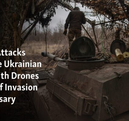 Russian forces used unmanned aerial vehicles to attack multiple sites in Ukraine prior to the anniversary of their invasion.